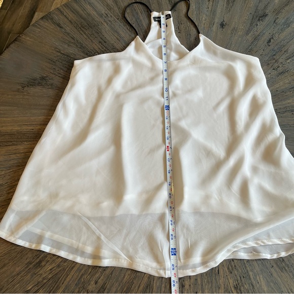 Wet Seal White Chiffon-Style Asymmetrical Camisole – Size Large - Picture 7 of 12